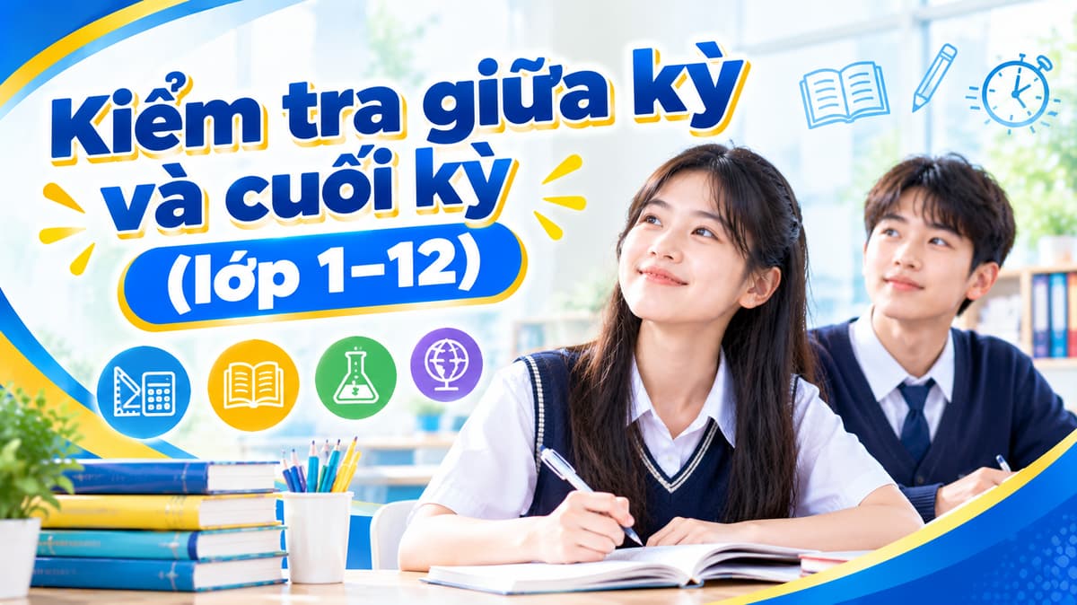 Kiểm tra, đánh giá định kỳ giữa học kỳ và cuối học kỳ lớp 1–12 – Ôn kiểm tra định kỳ lớp 1–12
