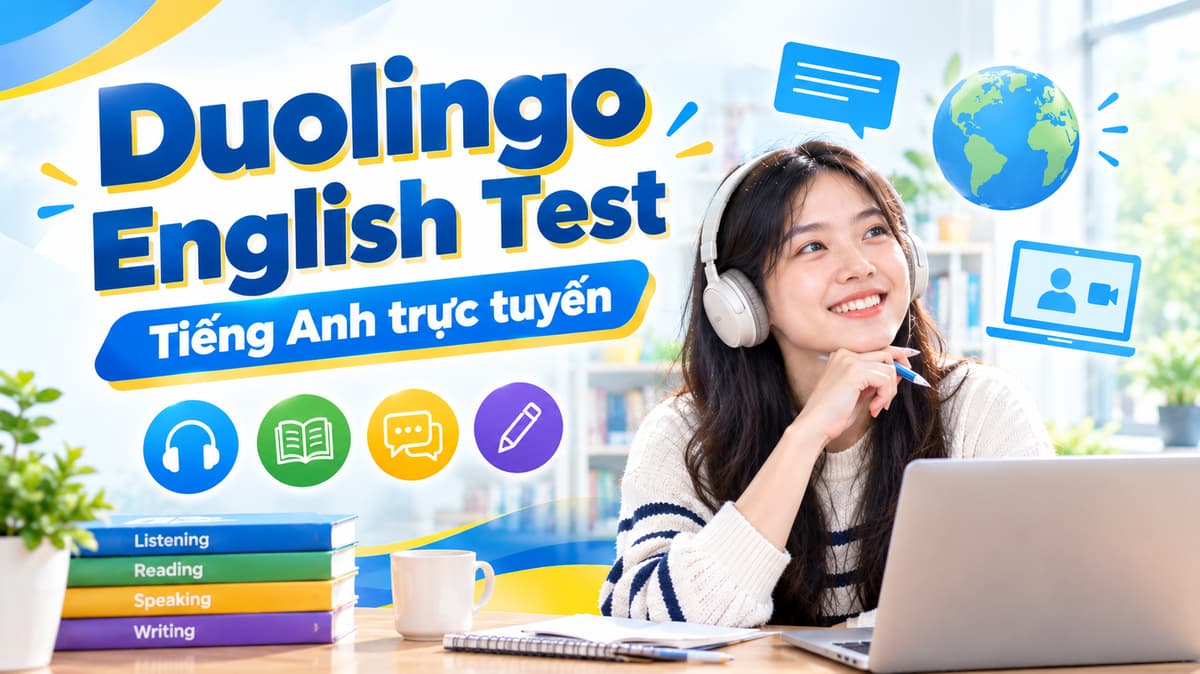 Bài thi tiếng Anh trực tuyến Duolingo English Test (DET) – Tiếng Anh trực tuyến tại nhà