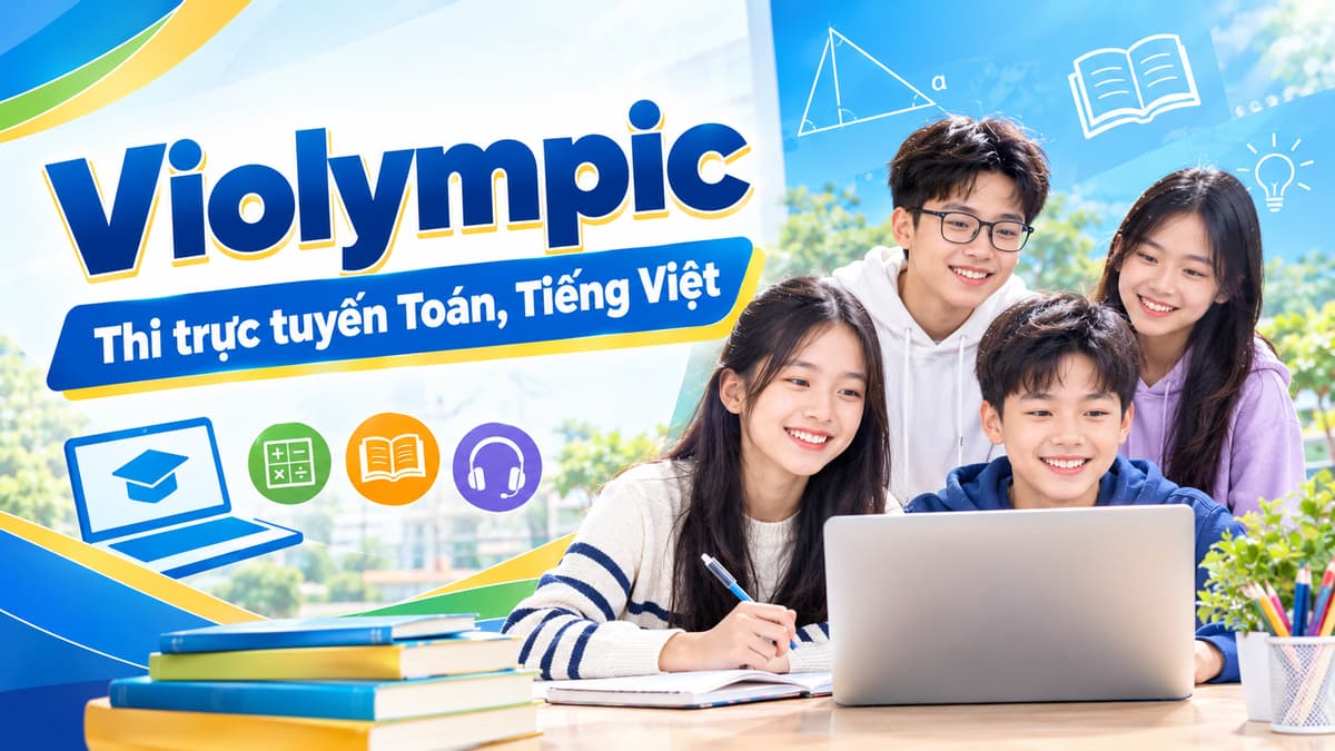 Sân chơi trực tuyến Violympic (Toán, Toán bằng tiếng Anh, Tiếng Việt, Tiếng Anh, Khoa học tự nhiên, Lịch sử và Địa lí) – Sân chơi trí tuệ trực tuyến